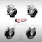 Service Caster 4 Inch SS Phenolic Wheel Swivel Bolt Hole Caster Set with 2 Brake SCC-SSBH20S414-PHS-2-TLB-2 - alternate 1